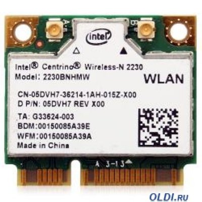  WiFi (b/g/n)+BT4.0 Intel 2230 miniPCI-E ComboCard .   (2230BNHMW), 2ant(half+