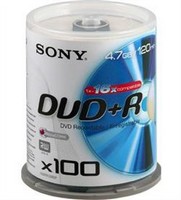  DVD+R 4.7Gb Sony 16x 100  Cake Box