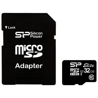   SILICON POWER microSDHC 32GB Elite Class 10 UHS-I U1 + ADP (40/15 Mb/s)