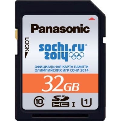   PANASONIC SDHC 32GB Olympic, Silver, 45MB/s, Class 10, UHS-I