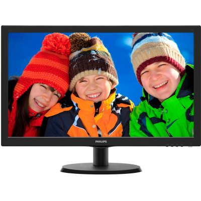  21.5" PHILIPS 223V5LSB2/10(62) Black (LED, LCD, Wide, 1920x1080, 5 ms, 90/65, 200 cd/m, 10