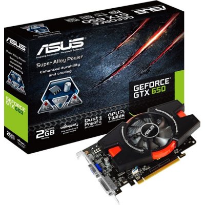 ASUS GTX650-DCG-1GD5  PCI-E GeForce GTX650 1GB GDDR5 128bit 1058/5000MHz 2*DVI(HDCP)/HDMI/