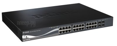  D-link dgs-1510-28l/me/a1a, managed gigabit switch with 24 ports 10/100/1000base-t + 4 10