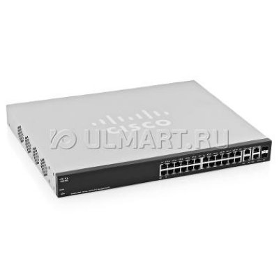 Cisco (SF300-24MP-K9-EU)  (24UTP 10/100Mbps PoE+ 2UTP 1000Mbps+ 2Combo 1000BASE