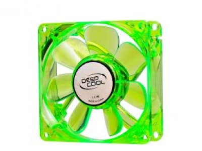 Deepcool XFan 80U G/B    80mm 80x80x25 mm, hydro bearing, green fan, blue LED