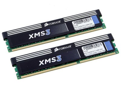   DDR3 2000MHz 8Gb (2x4Gb) Corsair XMS3 with Classic Heat Spreader 9-10-9-27 ( CMX8GX3M2