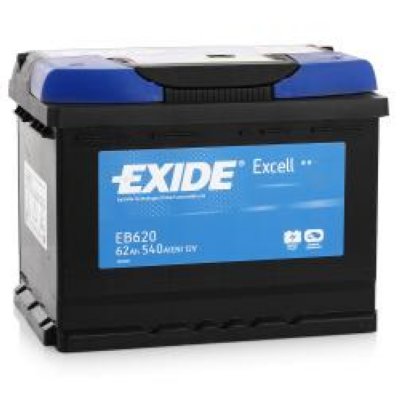  EXIDE Excell EB620 12V 62Ah 540A R+