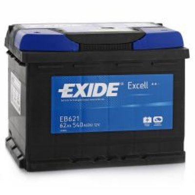  EXIDE Excell EB621 12V 62Ah 540A L+