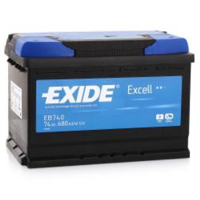  EXIDE Excell EB740 12V 74Ah 680A R+