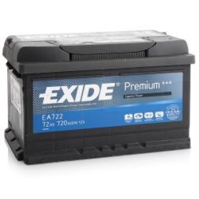  EXIDE Premium EA722 12V 72Ah 720A R+