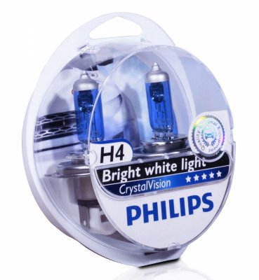     Philips H4 12V- 60/55W (P43t) (  ) Crystal Vision+W5W