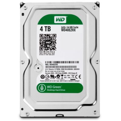   WESTERN DIGITAL 3.5" 4.0Tb SATA III, 64 Mb, IntelliPower WD Caviar Green WD40EZRX