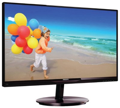  23" PHILIPS 233V5LSB/10(62) Black (LED, LCD, Wide, 1920x1080, 5 ms, 170/160, 250 cd/m, 10M