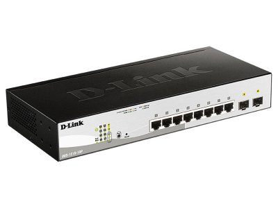  D-Link Switch DGS-1210-10P 8 ports Switch 10/100/1000 Mbps/2xcombo 1000BASE-T/Mini GBIC