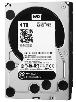 WESTERN DIGITAL   3.5" 4.0Tb SATA III, 64 Mb, 7200 rpm WD Caviar Black WD4001FAEX