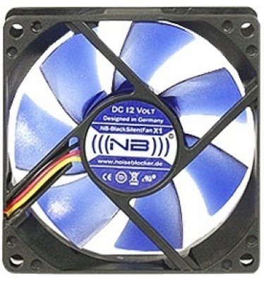  Noiseblocker BlackSilentFan X1, 80x80x25, 1300 rpm,  