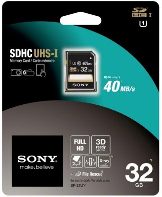   SD 32Gb Sony SDHC Class 10 UHS-I 40 MB/s SF32UY