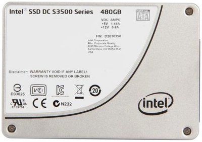  2.5" 480Gb Intel DC S3500 series SSD SATA 6Gb/s (SSDSC2BB480G401) MLC Chip, 20nm,, 7mm, OEM