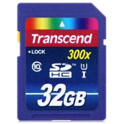   SDHC 32Gb Transcend Class10 UHS-I 300x Premium (TS32GSDU1)