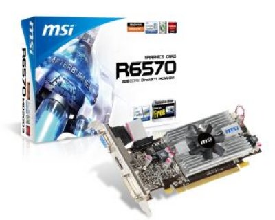 MSI R6570-MD2GD3/LP  PCI-E Radeon HD6570 Low Profile 2GB GDDR3 128bit 40nm 650/1334MHz DVI