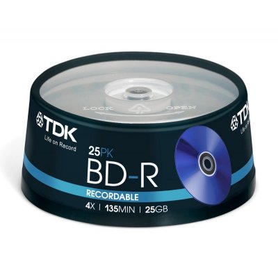 Blu-Ray TDK BD-R 25 , 4x, 25 ., Cake Box, (t78301),  -