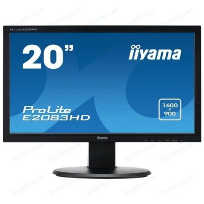  iiYama ProLite E2083HD-B1 20"   1600x900   5ms   D-SUB + DVI-D   Spks   Black