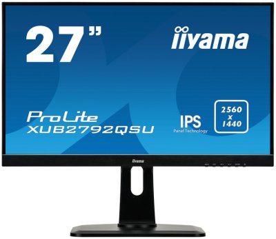  27" Iiyama ProLite XUB2792QSU-B1 IPS LED 2560x1440 5ms DVI HDMI DisplayPort