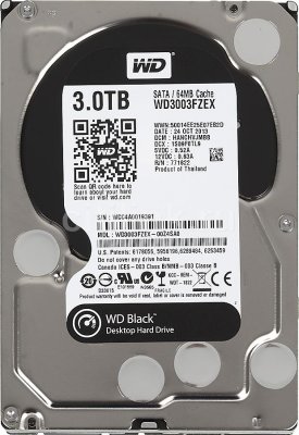   Western Digital Original SATA-III 3Tb 3003FZEX Black (7200rpm) 64Mb 3.5" (WD3003FZEX)