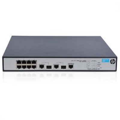 HP JG537A  PoE 1910-8-PoE+ Switch (8x10/100 RJ-45 PoE+ + 2x10/100/1000 or SFP, Web, SNMP,