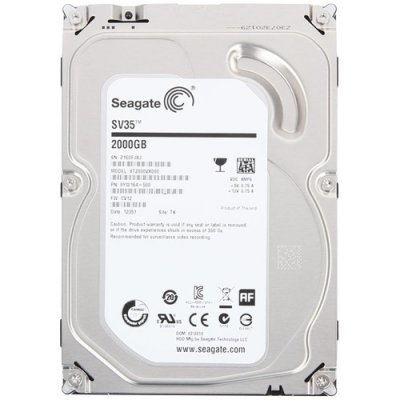   3.5" SATA3 2.0  Seagate SV35 Series 7200 ( ST2000VX000 ) OEM