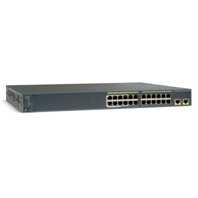  Cisco Catalyst WS-C2960-24LT-L 24-port 10/100 (8PoE) + 2 T/SFP LAN Lite