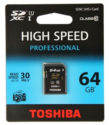   Toshiba SDXC 64GB  lass10 UHS-I (SD-T064UHS1)