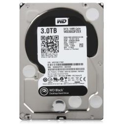   WESTERN DIGITAL 3.5" 3,0Tb SATA III, 64 Mb, 7200 rpm WD Caviar Black WD3003FZEX