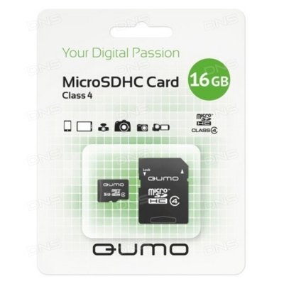 - microSDHC 16  QUMO , Class 10 ( QM16GCR-MSD10-FD-WHT ) + USB  FUNDROID 