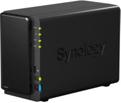 Synology DS214play   2x3.5 / 2.5" HDD / SSD SATA, RAID 0 / 1 / JBOD, GbLAN, 2xUSB3.