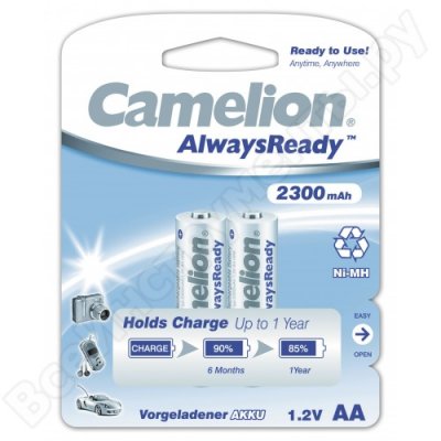  1.2  Camelion AA-2300mAh Ni-Mh Always Ready BL-2, 9164