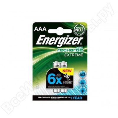  1.2V Energizer Rech Extreme HR03 FSB2 Ni-Mh 800mAh BL-2, 10977