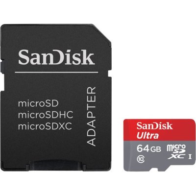   microSDXC SanDisk Ultra 64GB Class10 UHS-I (U3) Android (SDSDQUAN-064G-G4A)