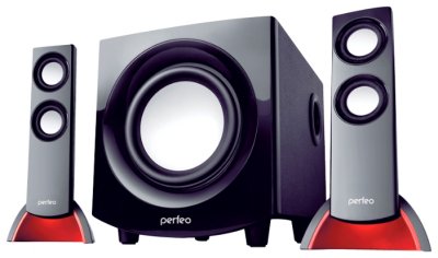  Perfeo PF-1000-B 2.1 Black (2x3W + 6W sub., Red light)