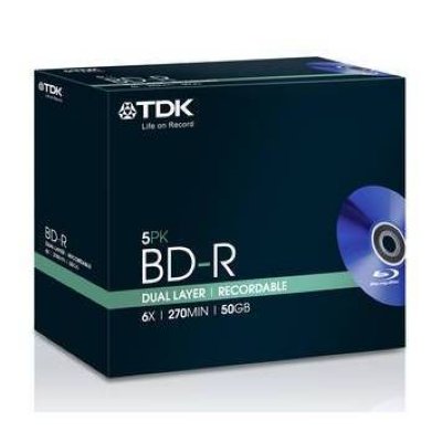  BD-R TDK 50Gb 6x, 5 ., Full Jewel  ase (T78059)