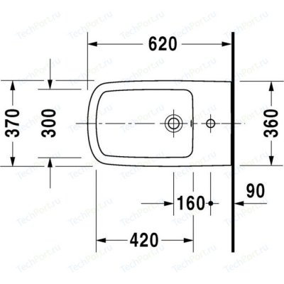 Duravit Durastyle  . 370 x 620  1   (22861500001)