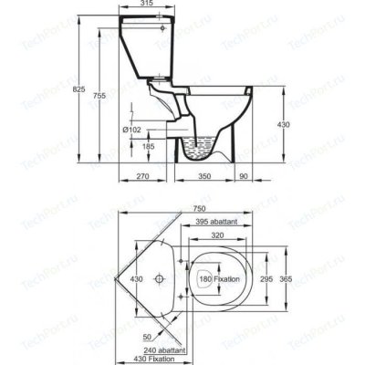 Jacob Delafon Odeon up  .  59x36.5x43 (E4702-00 / 18557 -00)