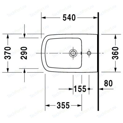 Duravit Durastyle  . 370 x 540  1   (22821500001)