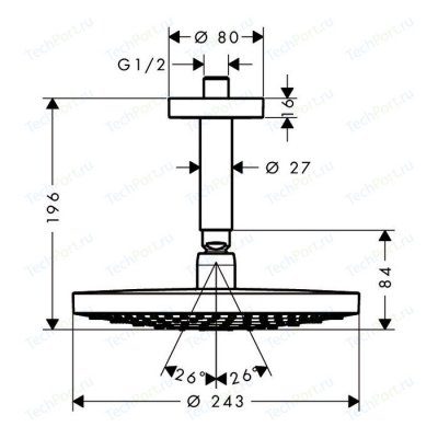 Hansgrohe Raindance select s240 2jet     , / (26467400)