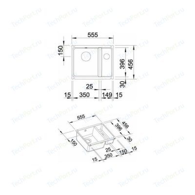   BLANCO SUBLINE 350/150-U    PuraPlus  -