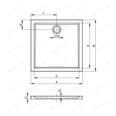 Riho  sv 272, 100x80x4. 5 (DA7200500000000)