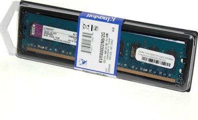   Kingston DDR2 2Gb, PC6400, DIMM, 800MHz (KVR800D2N6/2G) Retail