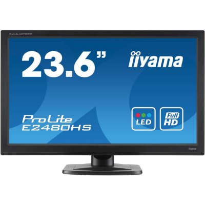  23.6" iiYama E2480HS-B1 ProLite 1920x1080; 0.272mm; 2ms; 300cd/m2; 1000:1; D-Sub; DVI-D; HDM