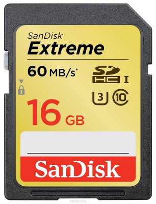   Micro SecureDigital Micro SecureDigital 16Gb SanDisk Extreme SDHC class 10 UHS-1 (SDSDQ