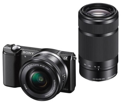  Sony Alpha A5000 Kit 16-50, 55-210 mm Black